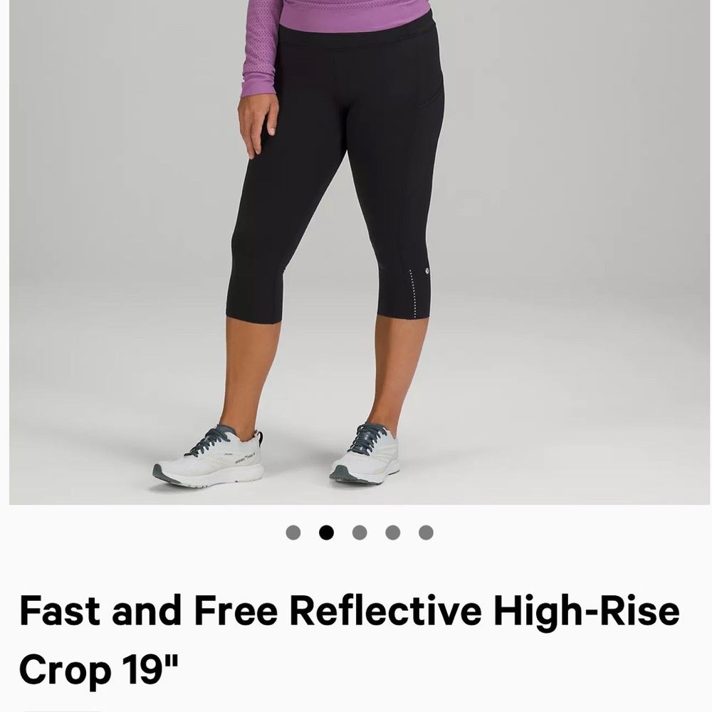 Lululemon fast and free high rise crop leggings